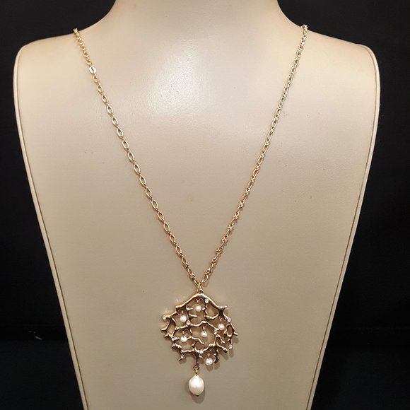 Tommy Bahama Jewelry Tommy Bahama Fan Coral Reef Freshwater Pearl Drop Necklace Nwt Poshmark